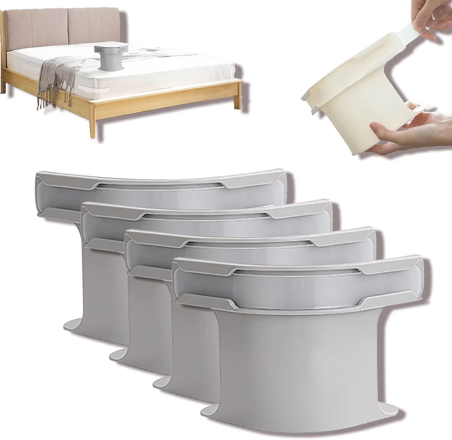 Secure Your Sheets with 4Pcs Heavy Duty Non-Slip Bed Corner Grippers - Perfect for All Mattress Sizes!