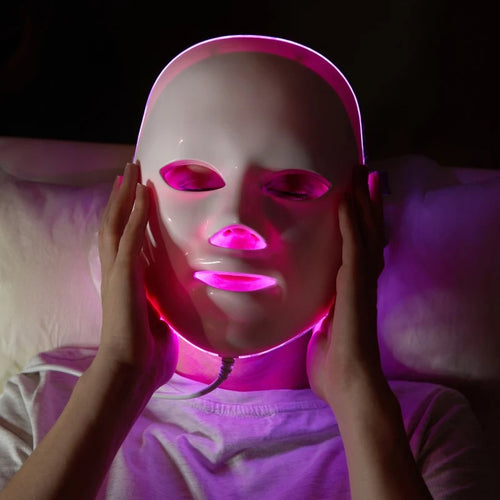 Revitalize Your Skin with the 7-Color Photon Facial LED Mask - Anti-Aging Red Light Therapy for Face and Neck