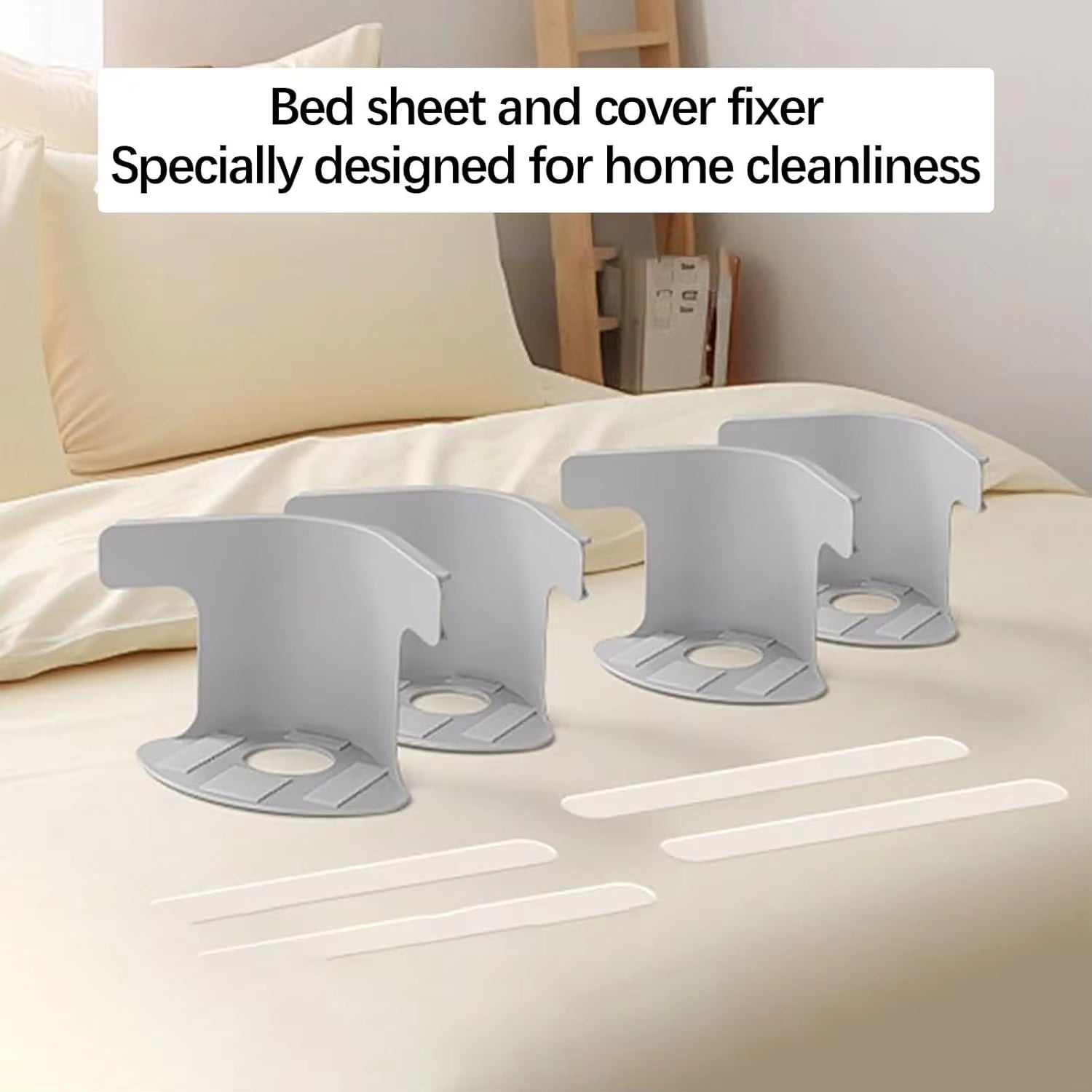 Secure Your Sheets with 4Pcs Heavy Duty Non-Slip Bed Corner Grippers - Perfect for All Mattress Sizes!