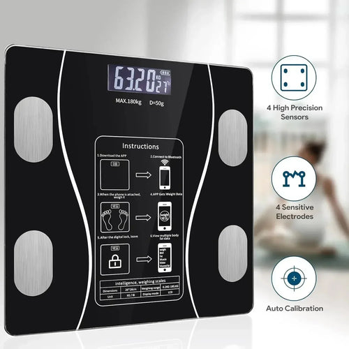 Advanced Smart Bluetooth Weight Scale - Effortlessly Track Your Body Fat and Weight with Precision