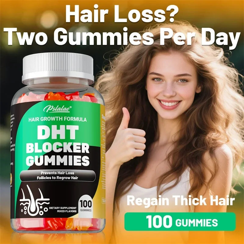 Transform Your Hair with DHT Blocker Gummies - Reduce Prostate Inflammation and Promote Hair Growth for Men